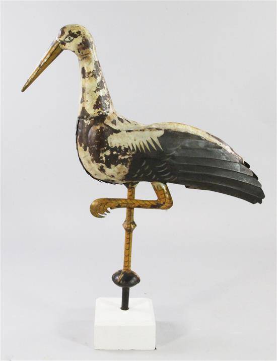 A 20th century Toleware weather vane, 32in.